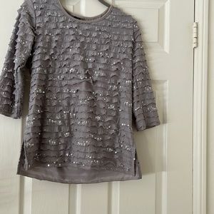 Grey tiered blouse